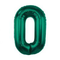 Balon z helem: cyfra 0 - 85cm, butelkowy zielony – Szalony.pl – Szalony.pl – Szalony.pl