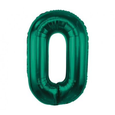 Balon bez helu: cyfra 0 – 85cm, butelkowy zielony Balony bez helu Szalony.pl - Sklep imprezowy