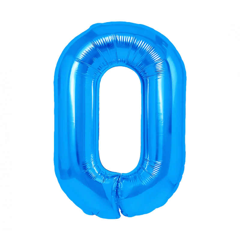 Balon z helem: cyfra 0 – 85cm, ciemnoniebieska Balony z helem Szalony.pl - Sklep imprezowy