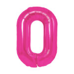 Balon z helem: cyfra 0 - 85cm, ciemnoróżowa Balon z helem: cyfra 0 - 85cm, ciemnoróżowa