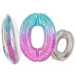 Balon z helem: cyfra 0 - 78cm, kosmos Balon z helem: cyfra 0 - 78cm, kosmos