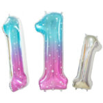 Balon z helem: cyfra 1 - 78cm, kosmos Balon z helem: cyfra 1 - 78cm, kosmos