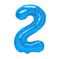 Balon z helem: cyfra 2 - 85cm, ciemnoniebieska. Szalony.pl - Sklep imprezowy. – Szalony.pl – Szalony.pl – Szalony.pl