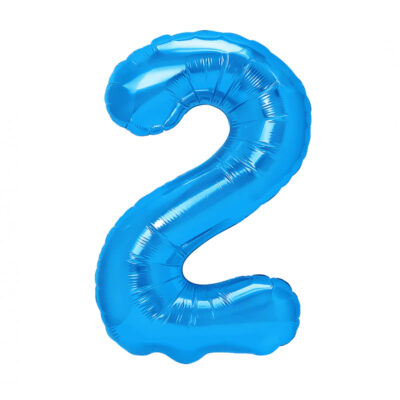 Balon bez helu: cyfra 2 – 85cm, ciemnoniebieska Balony bez helu Szalony.pl - Sklep imprezowy