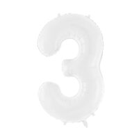 Balon bez helu: cyfra 1, biały 86cm – Balony bez helu – Szalony.pl