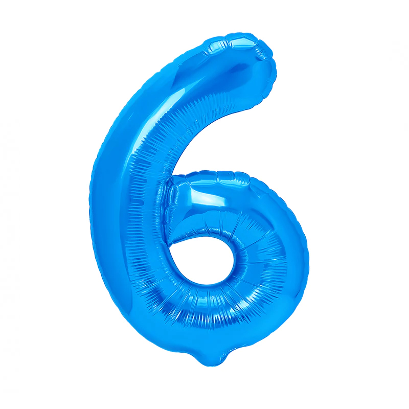 Balon z helem: cyfra 6 – 85cm, ciemnoniebieska Balony z helem Szalony.pl - Sklep imprezowy