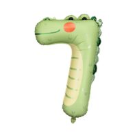 Balon bez helu: cyfra 7, Krokodyl 49x73cm – Balony bez helu – Szalony.pl