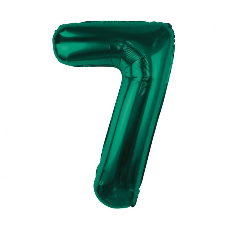 Balon z helem: cyfra 7 – 85cm, butelkowy zielony Balony z helem Szalony.pl - Sklep imprezowy