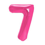 Balon z helem: cyfra 7 - 85cm, ciemnoróżowa Balon z helem: cyfra 7 - 85cm, ciemnoróżowa