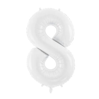 Balon bez helu: cyfra 1, biały 86cm – Balony bez helu – Szalony.pl