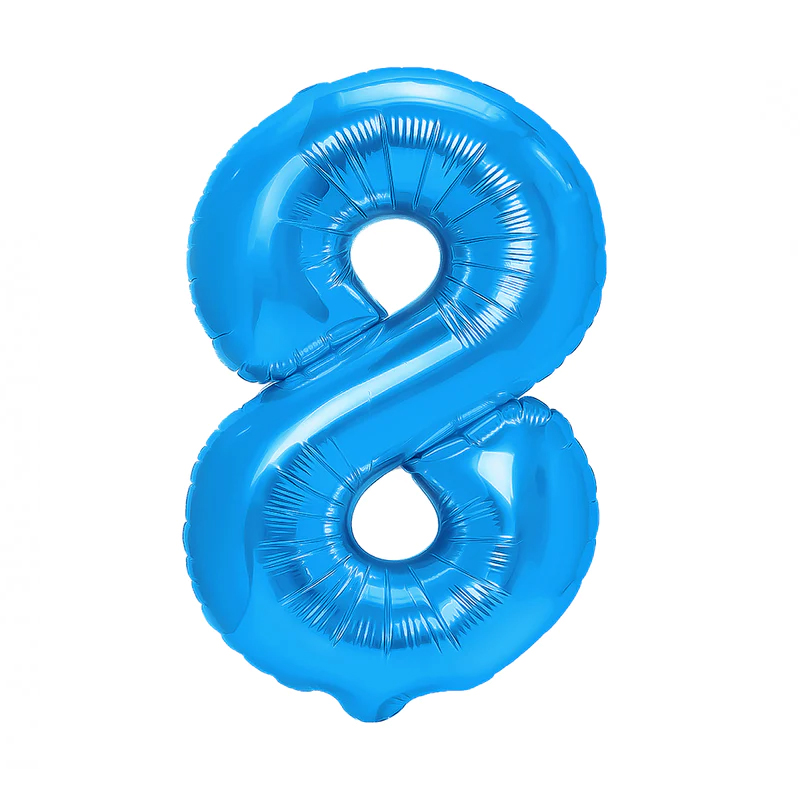 Balon z helem: cyfra 8 – 85cm, ciemnoniebieska Balony z helem Szalony.pl - Sklep imprezowy