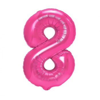 Balon z helem: cyfra 8 - 85cm, ciemnoróżowa – Szalony.pl – Szalony.pl – Szalony.pl – Szalony.pl – Szalony.pl