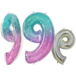 Balon z helem: cyfra 9 - 78cm, kosmos Balon z helem: cyfra 9 - 78cm, kosmos