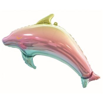 Balon bez helu: Delfin, 93×50 cm – Balony bez helu – Szalony.pl