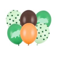 Balony bez helu: Dinozaur, 30cm, 6szt. – Balony gumowe – Szalony.pl