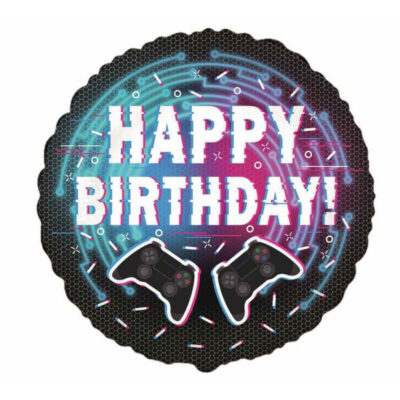 Balon z helem: Happy Birthday, pad, 18″ Balony na Urodziny Szalony.pl - Sklep imprezowy