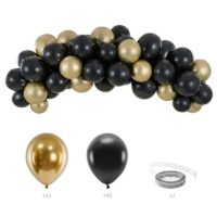 Girlanda balonowa – czarno-złota, 200cm – Dekoracje imprezowe – Szalony.pl