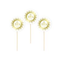 Topper – IHS, okrągłe, komunia – Toppery na tort – Szalony.pl