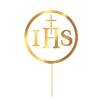 Topper – IHS, okrągłe XL, komunia – Toppery na tort – Szalony.pl