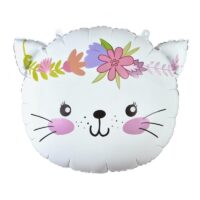 Balon bez helu: Kotek, głowa, 44×35 cm – Balony bez helu – Szalony.pl