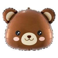 Balon bez helu: Miś, głowa, 48×38 cm – Balony bez helu – Szalony.pl