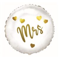 Balon bez helu: Kula Mrs, biała 18″ – Balony bez helu – Szalony.pl