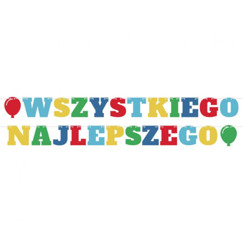 Girlanda - Wszystkiego Najlepszego, 300 cm