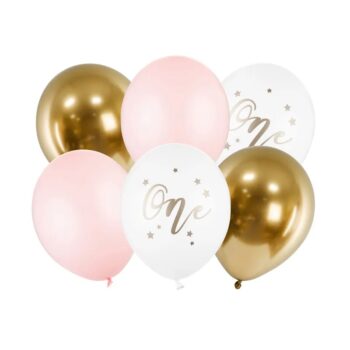 Balony bez helu: Pastel Pale Pink, 30cm, 6szt – Balony gumowe – Szalony.pl