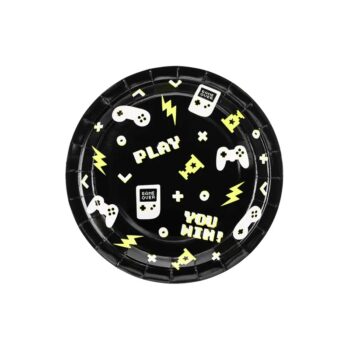 Talerzyki – Gamepad, 23cm, 6szt. – Talerzyki papierowe – Szalony.pl