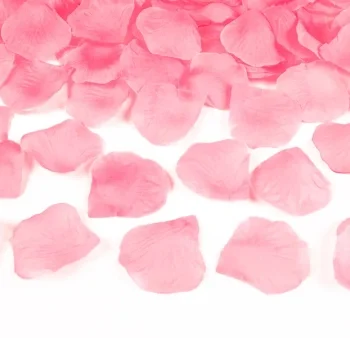 Płatki róż – jasno-różowe, 100 szt. – Dekoracje na Baby Shower – Szalony.pl