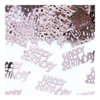 Konfetti – Happy Birthday, różowo-złote, 15g – Dekoracje na Urodziny – Szalony.pl