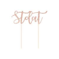 Topper – Sto lat! różowe złoto – Toppery na tort – Szalony.pl