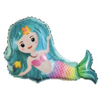 Balon bez helu: Syrenka, 66x47cm – Balony bez helu – Szalony.pl