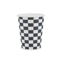 Kubki papierowe – Szachownica, 220ml, 6szt. – Kubeczki papierowe – Szalony.pl