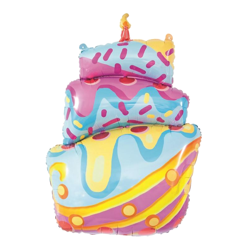 Balon z helem: Tort z lukrem, 77×54 cm Balony na Urodziny Szalony.pl - Sklep imprezowy