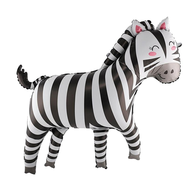 Balon z helem: Zebra, 80×78 cm Balony dla Dziecka Szalony.pl - Sklep imprezowy