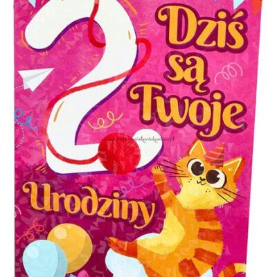 Karta urodzinowa -2 Dziś twoje urodziny kot. Szalony.pl - Sklep imprezowy.