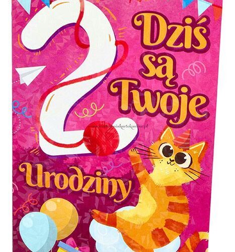 Karta urodzinowa -2 Dziś twoje urodziny kot. Szalony.pl - Sklep imprezowy.