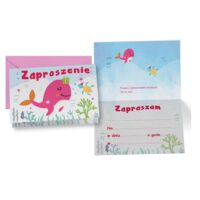 Zaproszenia- Różowy wielorybek – Zaproszenia – Szalony.pl