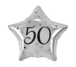 Balon bez helu: Gwiazdka "50", srebrna, 19''. Szalony.pl - Sklep imprezowy. Balon bez helu: Gwiazdka "50", srebrna, 19''. Szalony.pl - Sklep imprezowy.