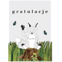 Kartka okolicznościowa – Gratulacje, lis – Kartki okolicznościowe – Szalony.pl
