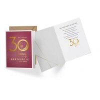 Kartka okolicznościowa – 30 urodziny, bordowa – Kartki okolicznościowe – Szalony.pl