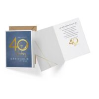 Kartka okolicznościowa – 40 urodziny, niebieska – Kartki okolicznościowe – Szalony.pl