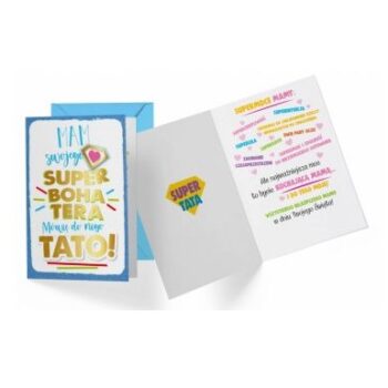 Kartka okolicznościowa – Tata superbohater – Kartki Inne – Szalony.pl
