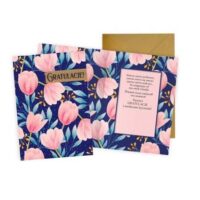 Kartka okolicznościowa – Gratulacje, kwiaty granat – Kartki okolicznościowe – Szalony.pl