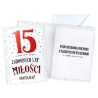 Kartka okolicznościowa – 15 cudownych lat miłości – Kartki okolicznościowe – Szalony.pl