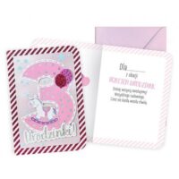 Kartka urodzinowa-3 urodzinki konik – Kartki okolicznościowe – Szalony.pl