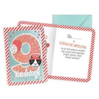 Kartka urodzinowa – 9, Kot w czapce – Kartki okolicznościowe – Szalony.pl