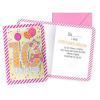 Kartka urodzinowa – 10 urodziny pad różowy – Kartki okolicznościowe – Szalony.pl