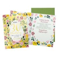 Kartka urodzinowa – 30, Kwiaty – Kartki okolicznościowe – Szalony.pl